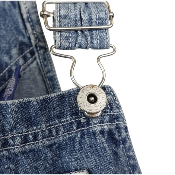 Vintage Pooh and Friends Denim Overalls Women's XL Wide Leg Baggy w/Flaws Retro - Picture 5 of 16